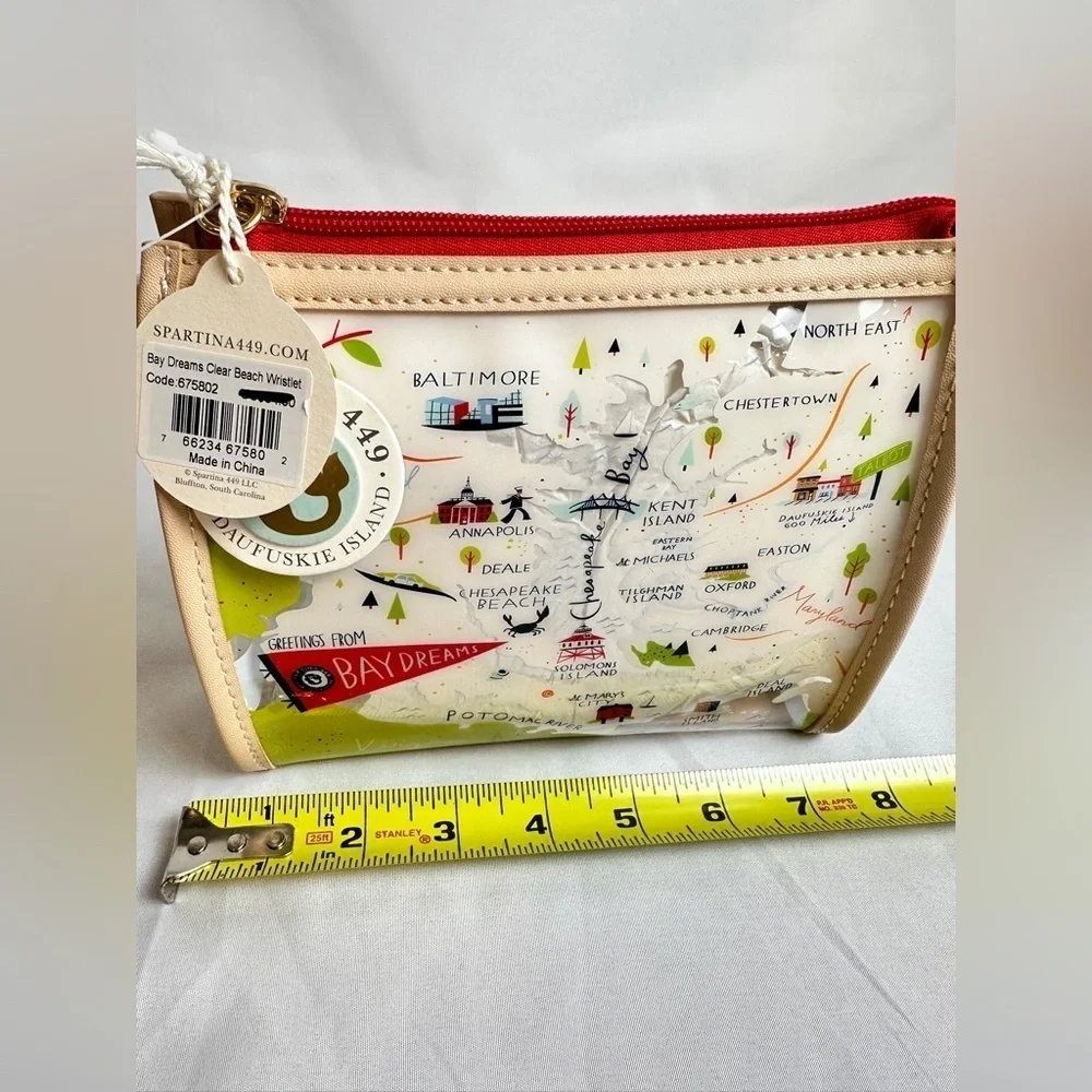 Spartina 449 Bay Dreams Clear Beach Wristlet - NWT